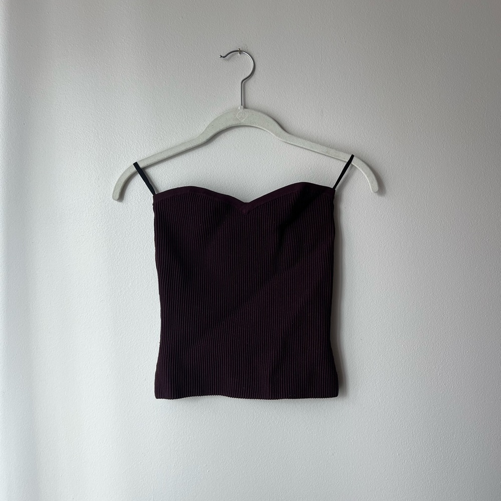 Wine Babaton Sculpt Knit Sweetheart Tube